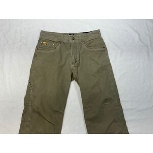 KUHL Mens Khaki Cargo Pants Relaxed Fit Canvas Work Utility Size 30x32